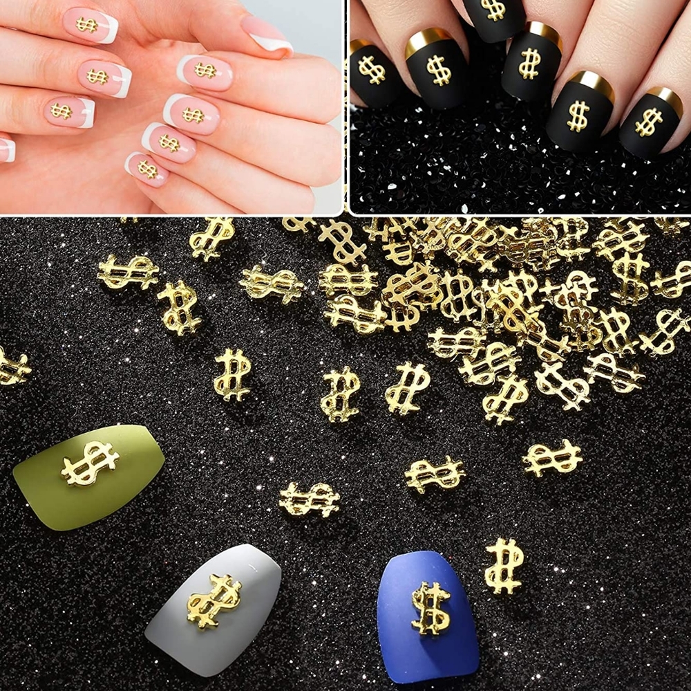 Money Dollar Sign Nail Art Charms